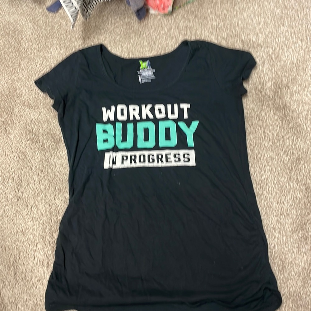 Workout buddy in progress maternity top